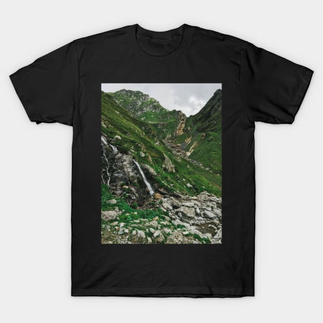 Rocky Green Alpine Landscape T-Shirt by visualspectrum